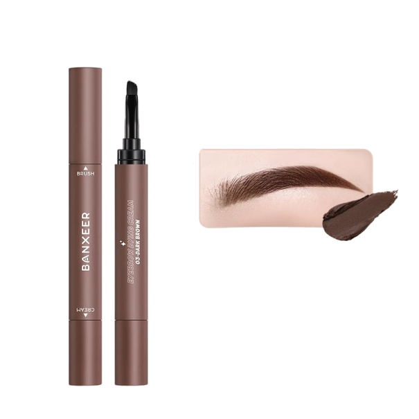 Gel cremă pentru sprâncene rezistent la apă în creion Pomadă de lungă durată pentru sprâncene Gel de fixare pentru sprâncene dublu față cu perie Gel natural pentru sprâncene Dark Brown Gel cremă pentru sprâncene rezistent la apă în creion Pomadă de lungă durată pentru sprâncene Gel de fixare pentru sprâncene dublu față cu perie Gel natural pentru sprâncene Dark Brown