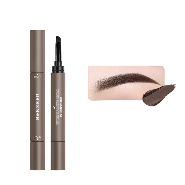 Gel cremă pentru sprâncene rezistent la apă în creion Pomadă de lungă durată pentru sprâncene Gel de fixare pentru sprâncene dublu față cu perie Gel natural pentru sprâncene Gray brown Gel cremă pentru sprâncene rezistent la apă în creion Pomadă de lungă durată pentru sprâncene Gel de fixare pentru sprâncene dublu față cu perie Gel natural pentru sprâncene Gray brown