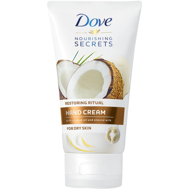 Crema de Maini Dove Nourishing Secrets, 75 ml, cu Ulei de Cocos si Lapte de Migdale Crema de Maini Dove Nourishing Secrets, 75 ml, cu Ulei de Cocos si Lapte de Migdale