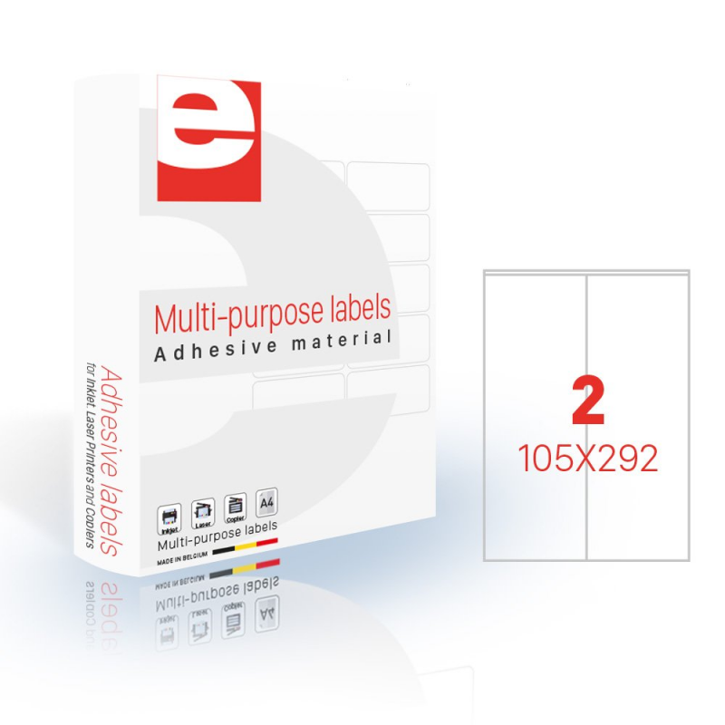 Etichete Autoadezive 2/a4, 105 X 292 Mm, 200 Coli/top, Etilaser - Albe Etichete Autoadezive 2/a4, 105 X 292 Mm, 200 Coli/top, Etilaser - Albe