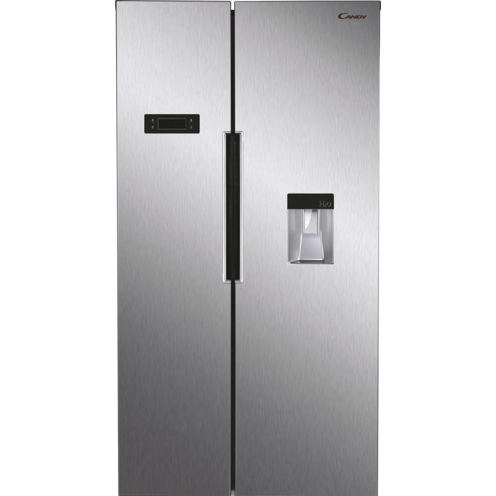 Frigider Side by side Candy CHSBSO 6174XWD, 529 litri, Total No frost, Dozator de apa, H 177 cm, Clasa E, Inox Frigider Side by side Candy CHSBSO 6174XWD, 529 litri, Total No frost, Dozator de apa, H 177 cm, Clasa E, Inox