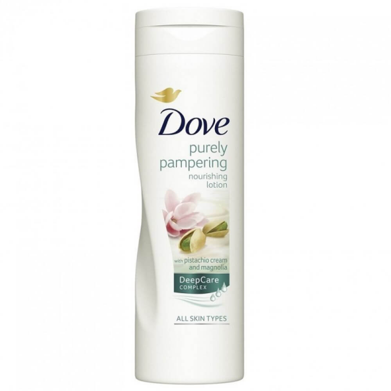 Lotiune Corp DOVE Pampering, 400 ml, cu Extract de Fistic si Magnolie Lotiune Corp DOVE Pampering, 400 ml, cu Extract de Fistic si Magnolie