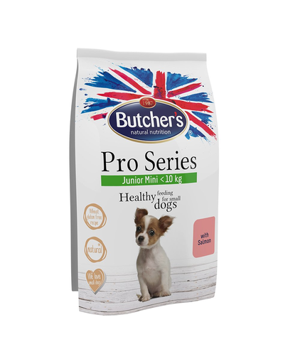Butcher’s Pro Junior Mini hrana uscata pentru caini juniori de talie mica, cu somon 800 g Butcher’s Pro Junior Mini hrana uscata pentru caini juniori de talie mica, cu somon 800 g