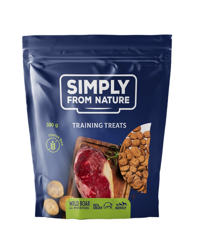 SIMPLY FROM NATURE Training Treats recmpensa cu mistret, pentru caini 300 g SIMPLY FROM NATURE Training Treats recmpensa cu mistret, pentru caini 300 g