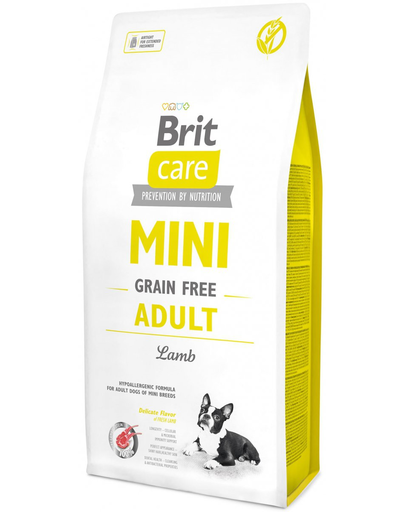 BRIT Care Grain Free Mini Adult Lamb Hrana uscata pentru caini adulti de talie mica si foarte mica, cu miel 7 kg BRIT Care Grain Free Mini Adult Lamb Hrana uscata pentru caini adulti de talie mica si foarte mica, cu miel 7 kg