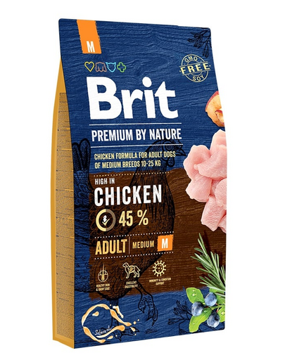BRIT Premium By Nature Adult Medium M Hrana uscata pentru caini adulti de talie medie, cu pui 8 kg BRIT Premium By Nature Adult Medium M Hrana uscata pentru caini adulti de talie medie, cu pui 8 kg