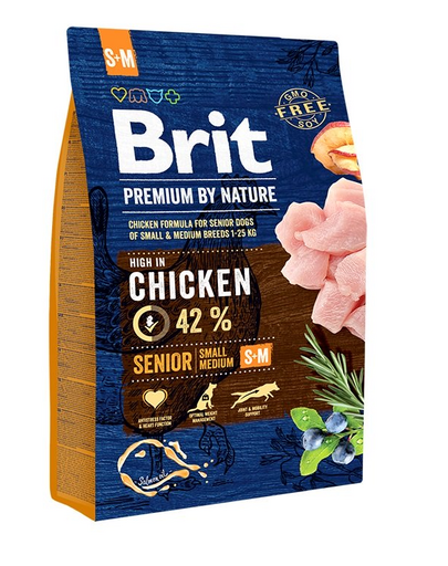 BRIT Premium By Nature Senior Small Medium S+M Hrana uscata pentru caini senior de talie mica sau medie 3 kg BRIT Premium By Nature Senior Small Medium S+M Hrana uscata pentru caini senior de talie mica sau medie 3 kg
