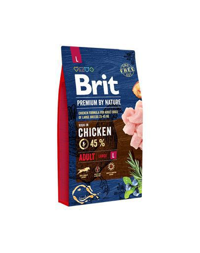 BRIT Premium By Nature Adult Large L Hrana uscata pentru caini adulti de talie mare, cu pui 8 kg BRIT Premium By Nature Adult Large L Hrana uscata pentru caini adulti de talie mare, cu pui 8 kg