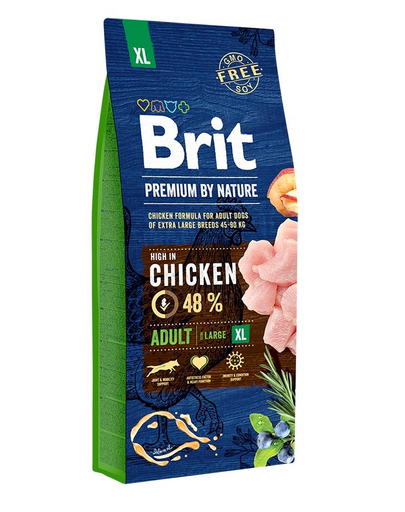 BRIT Premium By Nature Adult Extra Large XL Hrana uscata pentru caini adulti de talie foarte mare 15 kg BRIT Premium By Nature Adult Extra Large XL Hrana uscata pentru caini adulti de talie foarte mare 15 kg