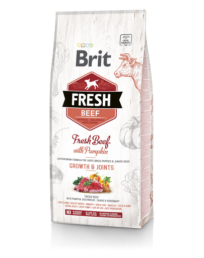 BRIT Fresh Puppy Large Hrana uscata catei talie mare cu vita si dovleac 2,5 kg BRIT Fresh Puppy Large Hrana uscata catei talie mare cu vita si dovleac 2,5 kg