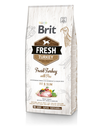 BRIT Fresh Light Fit&Slim Hrana uscata caini adulti, cu mazare si curcan 2,5 kg BRIT Fresh Light Fit&Slim Hrana uscata caini adulti, cu mazare si curcan 2,5 kg