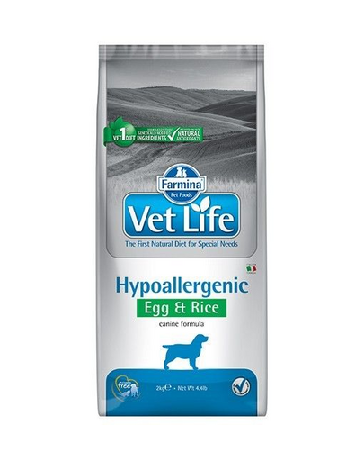 FARMINA Vet Life Dog Hypoallergenic Egg&Rice 12 kg dieta caini cu alergii, ou si orez FARMINA Vet Life Dog Hypoallergenic Egg&Rice 12 kg dieta caini cu alergii, ou si orez