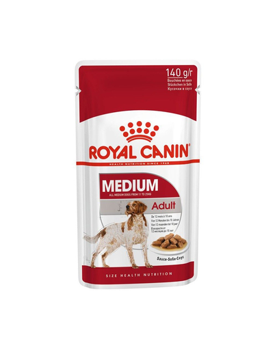 Royal Canin Medium Adult Hrana Umeda Caine talie medie 10x140 g