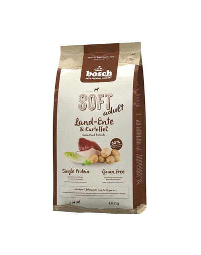 BOSCH Plus Hrana uscata caini adulti cu sensibilitati/alergii alimentare, rata si cartofi 1 kg BOSCH Plus Hrana uscata caini adulti cu sensibilitati/alergii alimentare, rata si cartofi 1 kg