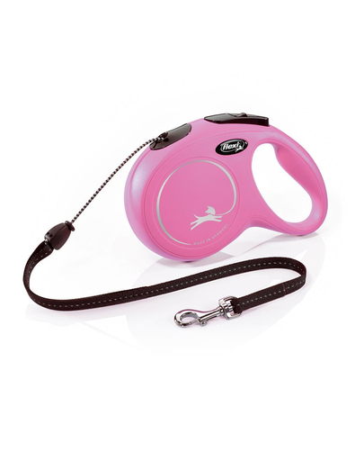 FLEXI New Classic lesa automata cu sir pentru caini, roz, marimea M, 8 m FLEXI New Classic lesa automata cu sir pentru caini, roz, marimea M, 8 m