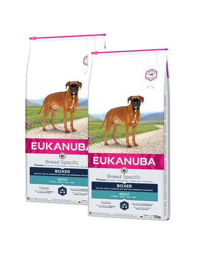 EUKANUBA Breeds Specific hrana uscata pentru cainii adulti rasa boxer 24 kg (2 x 12 kg) EUKANUBA Breeds Specific hrana uscata pentru cainii adulti rasa boxer 24 kg (2 x 12 kg)