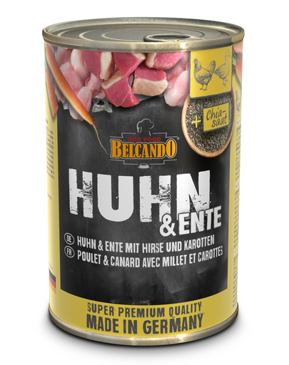 BELCANDO Super Premium hrana umeda caini, pui si rata cu mei 400 g BELCANDO Super Premium hrana umeda caini, pui si rata cu mei 400 g