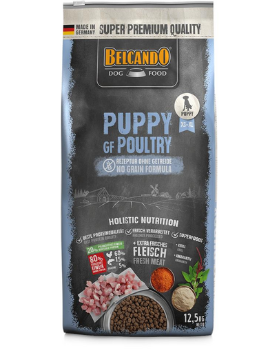 BELCANDO Junior Poultry hrana fara cereale pentru caini juniori, talie M-XL, 12,5 kg BELCANDO Junior Poultry hrana fara cereale pentru caini juniori, talie M-XL, 12,5 kg