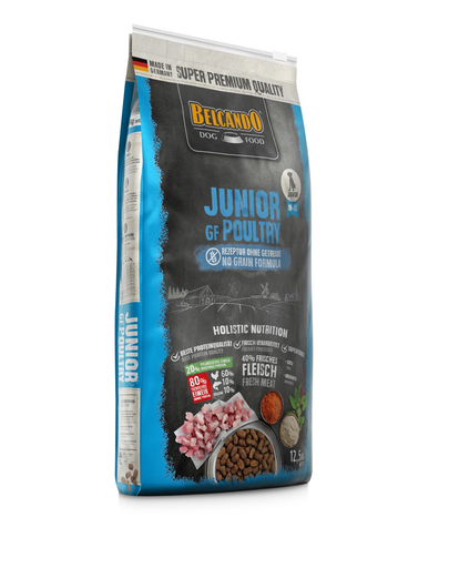BELCANDO Junior Poultry hrana uscata fara cereale pentru juniori, talie M-XL, 12,5 kg BELCANDO Junior Poultry hrana uscata fara cereale pentru juniori, talie M-XL, 12,5 kg