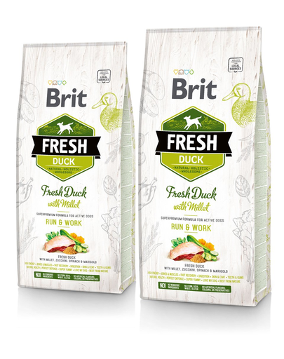 BRIT Fresh Active Run&Work hrana uscata caini adulti activi, rata si mei 24 kg (2 x 12 kg) BRIT Fresh Active Run&Work hrana uscata caini adulti activi, rata si mei 24 kg (2 x 12 kg)