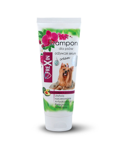 FREXIN Sampon pentru caini, cu avocado si parfum de orhidee, 220 g FREXIN Sampon pentru caini, cu avocado si parfum de orhidee, 220 g