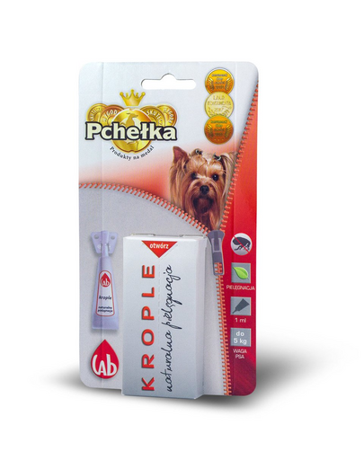 PCHEŁKA Bio Picaturi pentru protectia impotriva parazitilor, caini mici de pana la 5 kg, 1 ml PCHEŁKA Bio Picaturi pentru protectia impotriva parazitilor, caini mici de pana la 5 kg, 1 ml