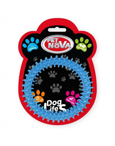 PET NOVA DOG LIFE STYLE Jucarie pentru caini Ringo Dental 12,5cm, albastru, aroma de menta PET NOVA DOG LIFE STYLE Jucarie pentru caini Ringo Dental 12,5cm, albastru, aroma de menta