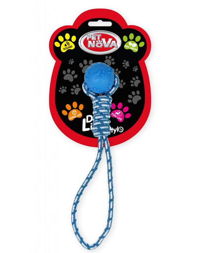PET NOVA DOG LIFE STYLE MInge cu sfoara pentru caini, albastru, aroma de menta, 40cm PET NOVA DOG LIFE STYLE MInge cu sfoara pentru caini, albastru, aroma de menta, 40cm