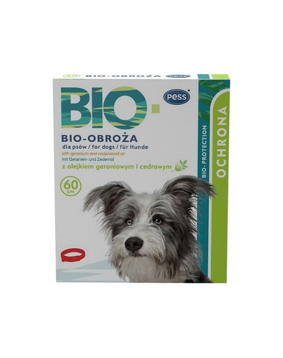PESS Bio Zgarda pentru caini impotriva puricilor si capuselor, cu ulei de muscata si cedru 60 cm PESS Bio Zgarda pentru caini impotriva puricilor si capuselor, cu ulei de muscata si cedru 60 cm