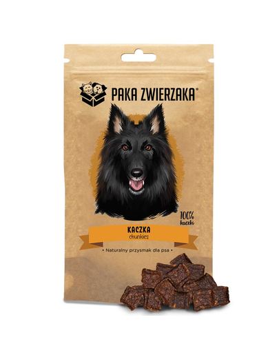 PAKA ZIERZAKA Chunkies Duck 100% Recompense cu rata pentru caini 80 g PAKA ZIERZAKA Chunkies Duck 100% Recompense cu rata pentru caini 80 g