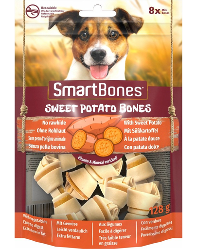 SmartBones Recompense pentru caini, cu cartofi dulci, mini, 8 buc. SmartBones Recompense pentru caini, cu cartofi dulci, mini, 8 buc.