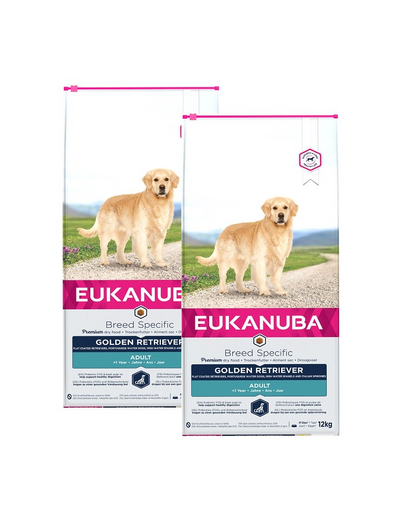 EUKANUBA Adult Breeds Specific Golden Retriever Chicken Hrana uscata caini adulti, cu pui 24 kg (2 x 12 kg) EUKANUBA Adult Breeds Specific Golden Retriever Chicken Hrana uscata caini adulti, cu pui 24 kg (2 x 12 kg)