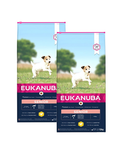 EUKANUBA Caring Senior Small Breed hrana uscata caini seniori talie mica, bogat in pui si curcan 30 kg (2x15kg) EUKANUBA Caring Senior Small Breed hrana uscata caini seniori talie mica, bogat in pui si curcan 30 kg (2x15kg)