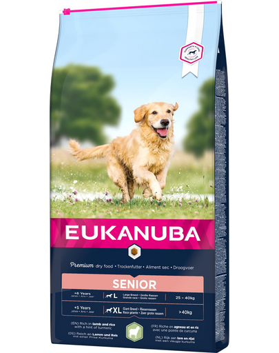 EUKANUBA Dog Base Senior Large Breeds Lamb & Rice hrana uscata caini seniori talie mare, miel si orez 12 kg EUKANUBA Dog Base Senior Large Breeds Lamb & Rice hrana uscata caini seniori talie mare, miel si orez 12 kg