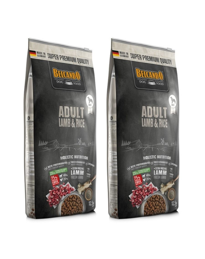 BELCANDO Adult hrana uscata pentru cainii adulti sensibili, cu miel si orez, talie M-XL 25 kg (2 x 12.5 kg) BELCANDO Adult hrana uscata pentru cainii adulti sensibili, cu miel si orez, talie M-XL 25 kg (2 x 12.5 kg)