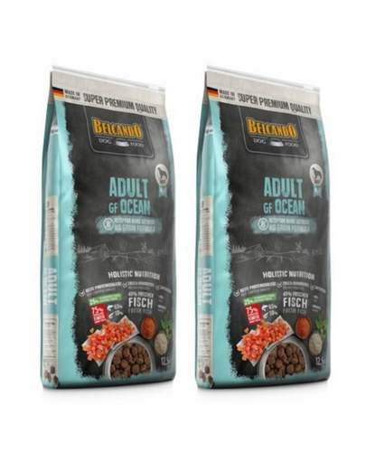 BELCANDO Adult Grain Free Ocean hrana uscata pentru cainii sensibili, cu pesti de ocean, talie M-XL 25 kg (2 x 12.5 kg) BELCANDO Adult Grain Free Ocean hrana uscata pentru cainii sensibili, cu pesti de ocean, talie M-XL 25 kg (2 x 12.5 kg)