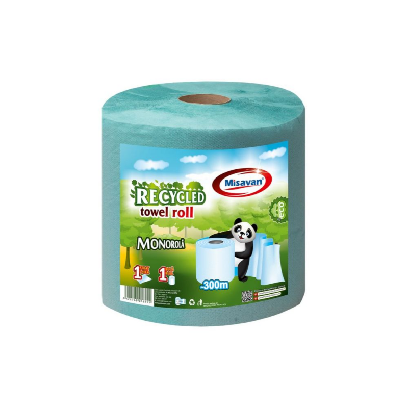 Prosop Hartie Monorola Misavan Verde, 1 Strat, Lungime Rola 300 mm/300 m, 38 g/m², Dimensiune Foaie 250x340 mm Prosop Hartie Monorola Misavan Verde, 1 Strat, Lungime Rola 300 mm/300 m, 38 g/m², Dimensiune Foaie 250x340 mm