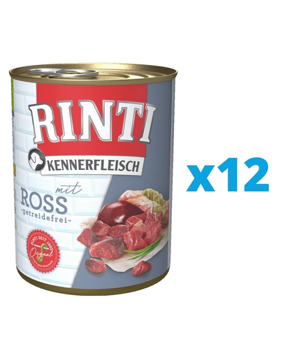 RINTI Kennerfleisch Horse hrana umeda caine 12 x 800 g, cu carne de cal RINTI Kennerfleisch Horse hrana umeda caine 12 x 800 g, cu carne de cal
