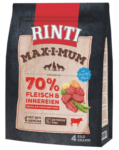 RINTI MAX-I-MUM Beef hrana uscata pentru caini adulti, cu vita 4 kg RINTI MAX-I-MUM Beef hrana uscata pentru caini adulti, cu vita 4 kg