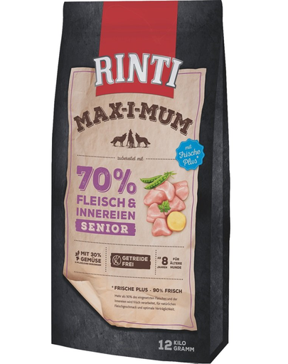 RINTI MAX-I-MUM Senior Chicken hrana uscata pentru caini seniori, cu pui 12 kg RINTI MAX-I-MUM Senior Chicken hrana uscata pentru caini seniori, cu pui 12 kg