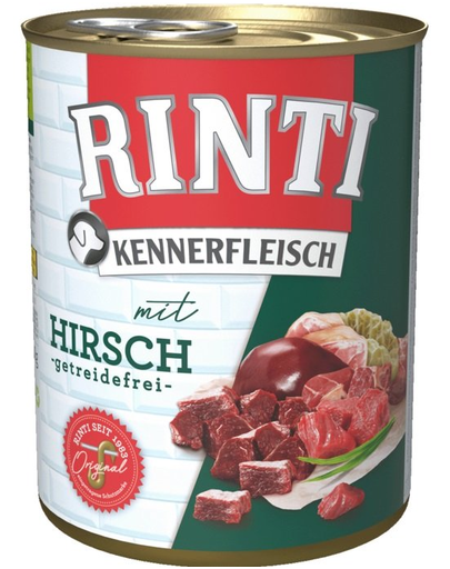 RINTI Kennerfleisch Venison hrana umeda caini adulti, cu vanat 800 gr RINTI Kennerfleisch Venison hrana umeda caini adulti, cu vanat 800 gr