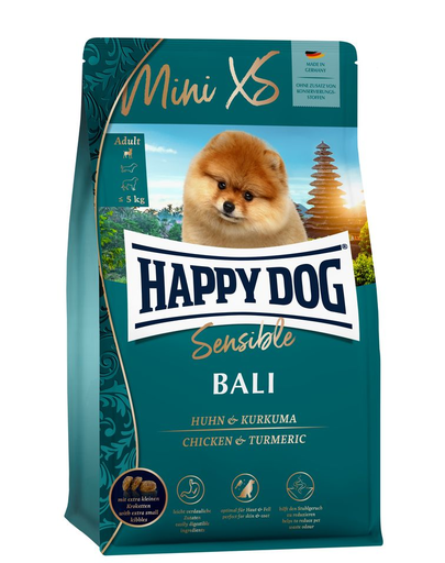 HAPPY DOG MiniXS Bali Hrana uscata pentru caini adulti de talie mica, cu pui 1,3 kg HAPPY DOG MiniXS Bali Hrana uscata pentru caini adulti de talie mica, cu pui 1,3 kg
