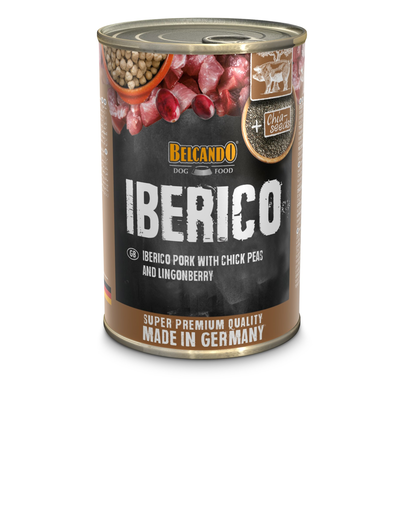 BELCANDO Super Premium hrana umeda pentru caini, porc iberic cu naut si merisoare de munte, 400 g BELCANDO Super Premium hrana umeda pentru caini, porc iberic cu naut si merisoare de munte, 400 g