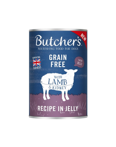 BUTCHER'S Original Recipe in Jelly hrana umeda caini, bucati de miel in jeleu, conserva 400g BUTCHER'S Original Recipe in Jelly hrana umeda caini, bucati de miel in jeleu, conserva 400g