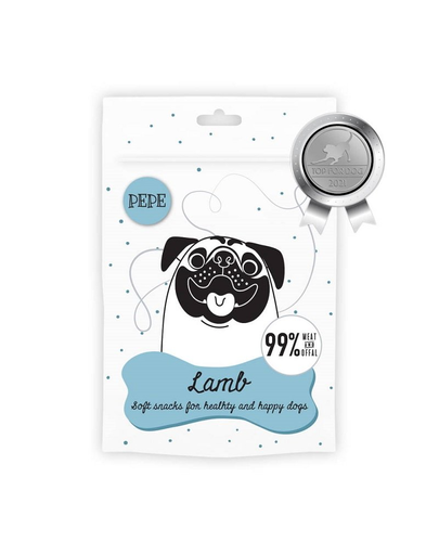 PAKA ZWIERZAKA PEPE Mini Chunkies Lamb Recompense naturale pentru caini, cu miel 70 g PAKA ZWIERZAKA PEPE Mini Chunkies Lamb Recompense naturale pentru caini, cu miel 70 g