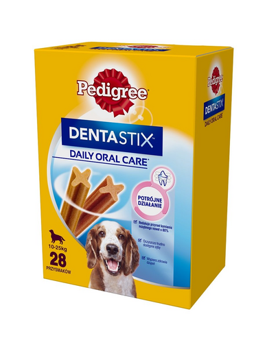 PEDIGREE DentaStix (rase medii) recompensa dentitie caini 112 buc - 16x180g PEDIGREE DentaStix (rase medii) recompensa dentitie caini 112 buc - 16x180g