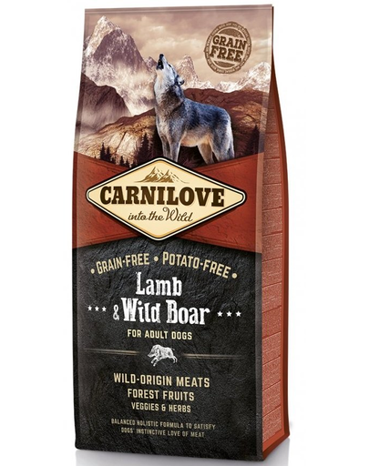 CARNILOVE Lamb&Wild boar Adult Hrana uscata pentru caini adulti, cu miel 4 kg CARNILOVE Lamb&Wild boar Adult Hrana uscata pentru caini adulti, cu miel 4 kg