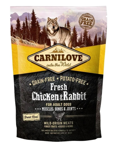 CARNILOVE Hrana uscata pentru caini adulti, cu iepure si pui 1,5 kg CARNILOVE Hrana uscata pentru caini adulti, cu iepure si pui 1,5 kg