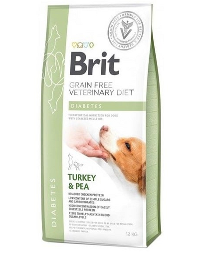 BRIT Veterinary Diets Dog Diabetes Dieta veterinara pentru caini adulti cu diabet, cu mazare si curcan 12 kg BRIT Veterinary Diets Dog Diabetes Dieta veterinara pentru caini adulti cu diabet, cu mazare si curcan 12 kg