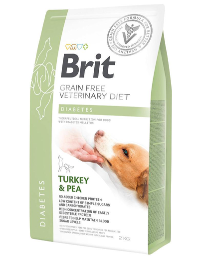 BRIT Veterinary Diets Dog Diabetes Dieta veterinara pentru caini adulti cu diabet, cu mazare si curcan 2 kg BRIT Veterinary Diets Dog Diabetes Dieta veterinara pentru caini adulti cu diabet, cu mazare si curcan 2 kg